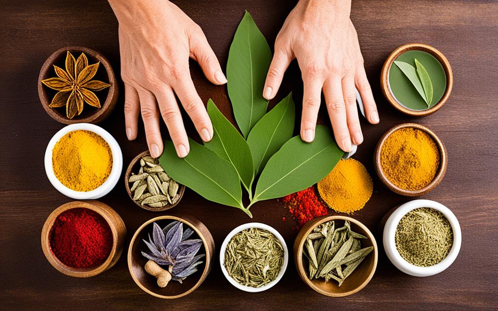 Ayurvedische Kräuter in der Massage